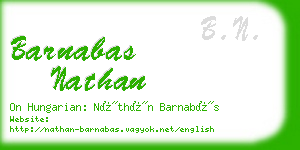 barnabas nathan business card